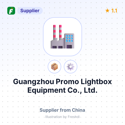 Guangzhou Promo Lightbox Equipment Co., Ltd. – summary card, no photo uploaded yet