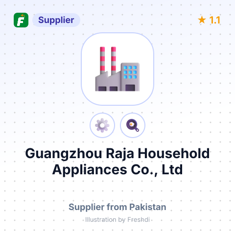 Guangzhou Raja Household Appliances Co., Ltd – summary card, no photo uploaded yet