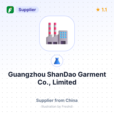 Guangzhou ShanDao Garment Co., Limited – summary card, no photo uploaded yet