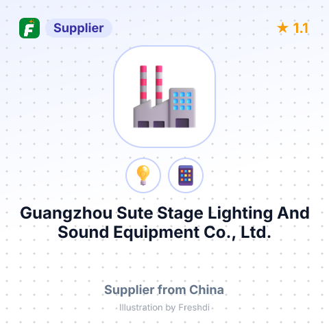 Guangzhou Sute Stage Lighting And Sound Equipment Co., Ltd. – summary card, no photo uploaded yet