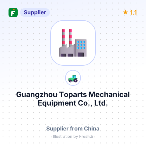Guangzhou Toparts Mechanical Equipment Co., Ltd. – summary card, no photo uploaded yet