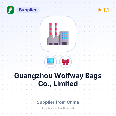 Guangzhou Wolfway Bags Co., Limited – summary card, no photo uploaded yet