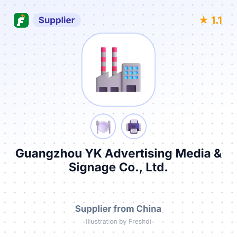 Guangzhou YK Advertising Media & Signage Co., Ltd. – summary card, no photo uploaded yet