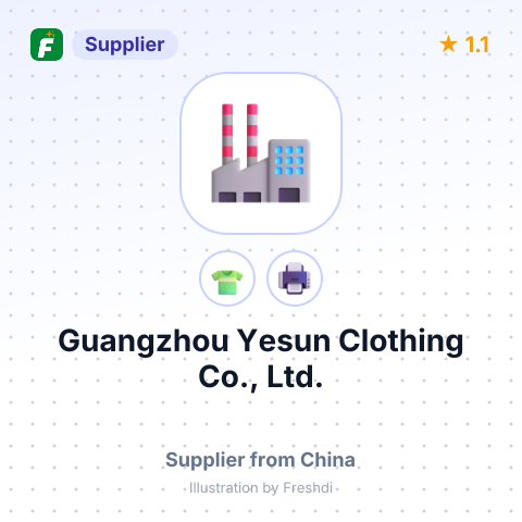 Guangzhou Yesun Clothing Co., Ltd. – summary card, no photo uploaded yet