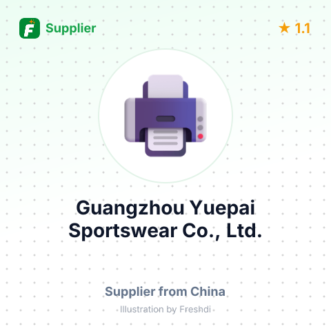 Guangzhou Yuepai Sportswear Co., Ltd. – summary card, no photo uploaded yet