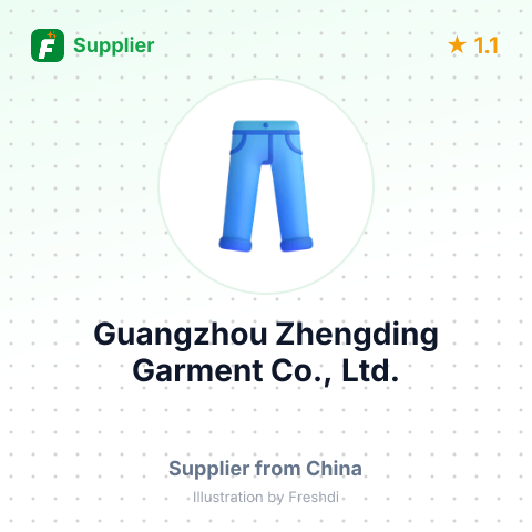 Guangzhou Zhengding Garment Co., Ltd. – summary card, no photo uploaded yet
