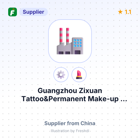 Guangzhou Zixuan Tattoo&Permanent Make-up Co,.Ltd – summary card, no photo uploaded yet