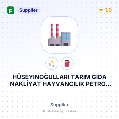 HÜSEYİNOĞULLARI TARIM GIDA NAKLİYAT HAYVANCILIK PETROL İTHALAT İHRACAT SANAYİ VE TİCARET LİMİTED ŞİRKETİ – summary card, no photo uploaded yet