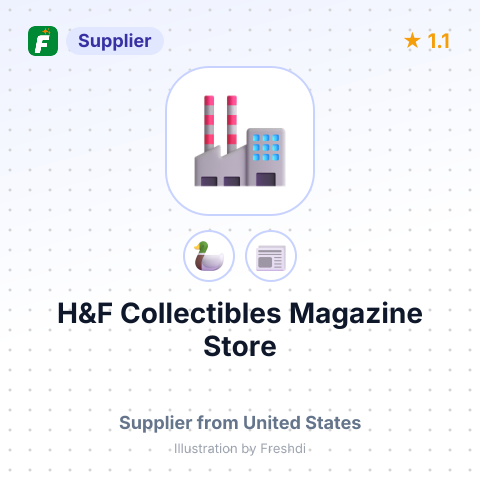 H&F Collectibles Magazine Store – summary card, no photo uploaded yet