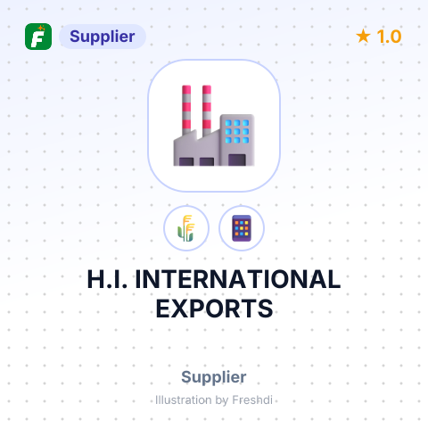 H.I. INTERNATIONAL EXPORTS – summary card, no photo uploaded yet