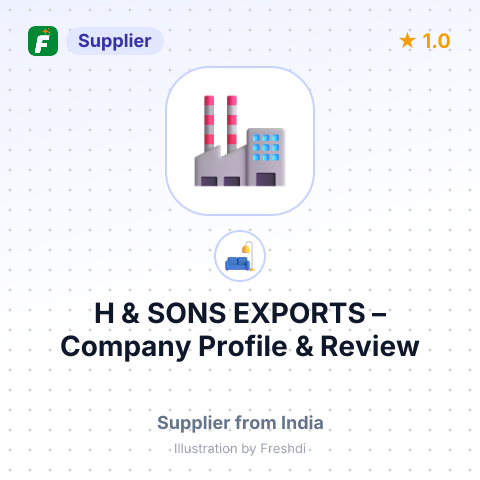 H & SONS EXPORTS – summary card, no photo uploaded yet