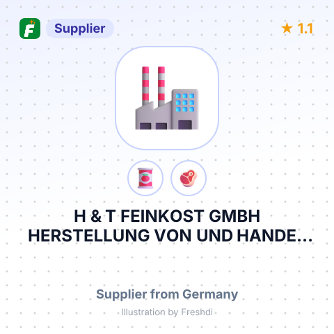 H & T FEINKOST GMBH HERSTELLUNG VON UND HANDEL MIT FEINKOSTARTIKELN – summary card, no photo uploaded yet