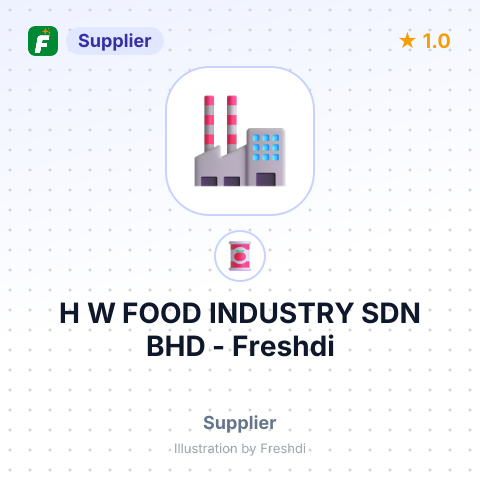 H W FOOD INDUSTRY SDN BHD – summary card, no photo uploaded yet