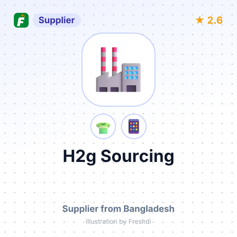 H2g Sourcing – summary card, no photo uploaded yet