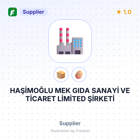 HAŞİMOĞLU MEK GIDA SANAYİ VE TİCARET LİMİTED ŞİRKETİ – summary card, no photo uploaded yet