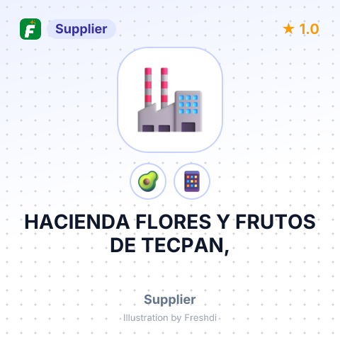HACIENDA FLORES Y FRUTOS DE TECPAN, – summary card, no photo uploaded yet