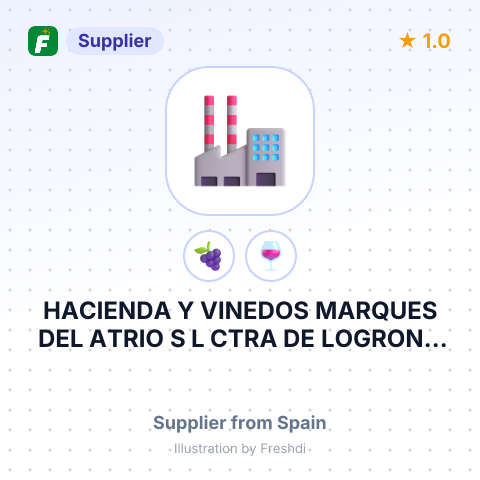 HACIENDA Y VINEDOS MARQUES DEL ATRIO S L CTRA DE LOGRONO NA 134 KM 86 200 31587 MENDAVIA NAVARRA SPAIN – summary card, no photo uploaded yet