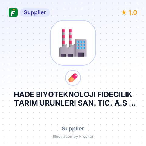 HADE BIYOTEKNOLOJI FIDECILIK TARIM URUNLERI SAN. TIC. A.S – summary card, no photo uploaded yet