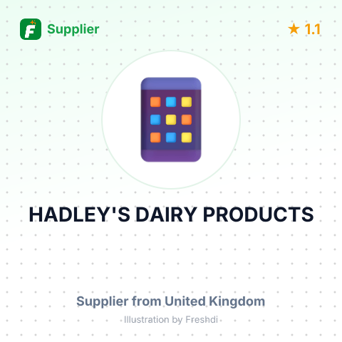 HADLEY'S DAIRY PRODUCTS – summary card, no photo uploaded yet