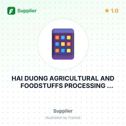 HAI DUONG AGRICULTURAL AND FOODSTUFFS PROCESSING EXPORT IMPORT JOINT STOCK COMPANY – summary card, no photo uploaded yet