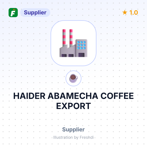 HAIDER ABAMECHA COFFEE EXPORT – summary card, no photo uploaded yet