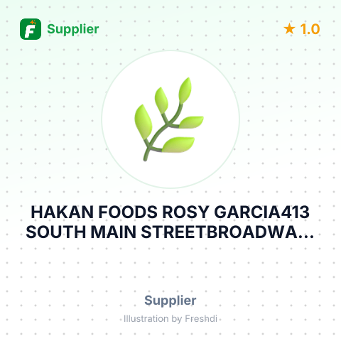 HAKAN FOODS ROSY GARCIA413 SOUTH MAIN STREETBROADWAY, VA – summary card, no photo uploaded yet