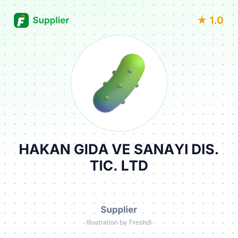 HAKAN GIDA VE SANAYI DIS. TIC. LTD – summary card, no photo uploaded yet