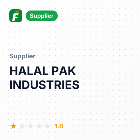 HALAL PAK INDUSTRIES – summary card, no photo uploaded yet