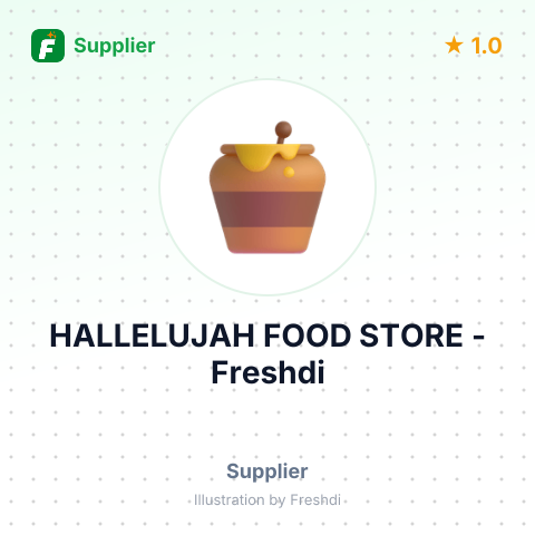 HALLELUJAH FOOD STORE – summary card, no photo uploaded yet