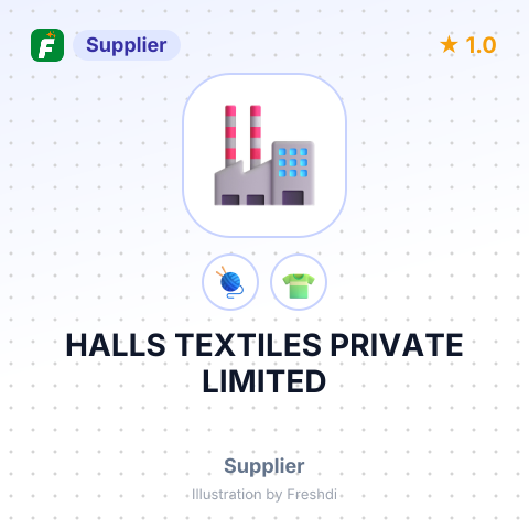 HALLS TEXTILES PRIVATE LIMITED – summary card, no photo uploaded yet