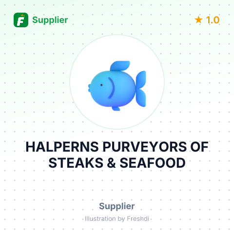 HALPERNS PURVEYORS OF STEAKS & SEAFOOD – summary card, no photo uploaded yet