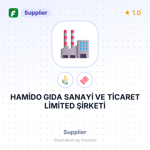 HAMİDO GIDA SANAYİ VE TİCARET LİMİTED ŞİRKETİ – summary card, no photo uploaded yet