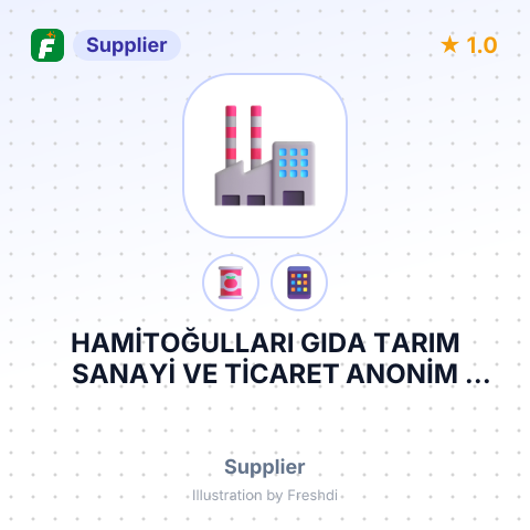 HAMİTOĞULLARI GIDA TARIM SANAYİ VE TİCARET ANONİM ŞİRKETİ – summary card, no photo uploaded yet