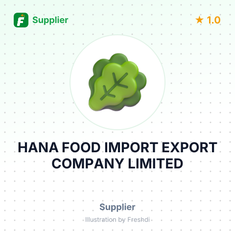 HANA FOOD IMPORT EXPORT COMPANY LIMITED – summary card, no photo uploaded yet
