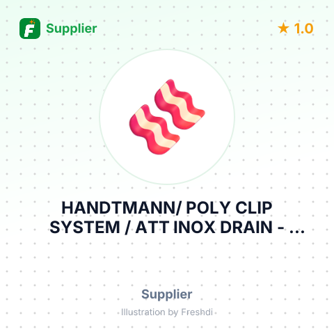 HANDTMANN/ POLY CLIP SYSTEM / ATT INOX DRAIN – summary card, no photo uploaded yet