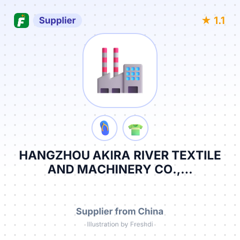 HANGZHOU AKIRA RIVER TEXTILE AND MACHINERY CO.,... – summary card, no photo uploaded yet