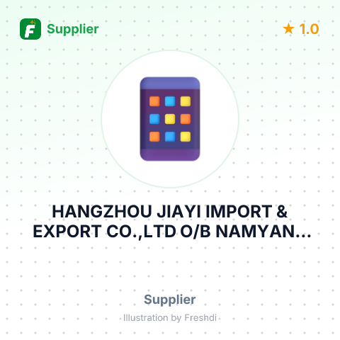HANGZHOU JIAYI IMPORT & EXPORT CO.,LTD O/B NAMYANG INTE'L CO,LTD – summary card, no photo uploaded yet