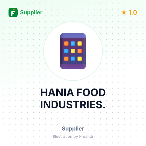 HANIA FOOD INDUSTRIES. – summary card, no photo uploaded yet