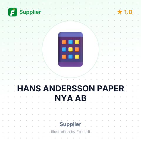 HANS ANDERSSON PAPER NYA AB – summary card, no photo uploaded yet