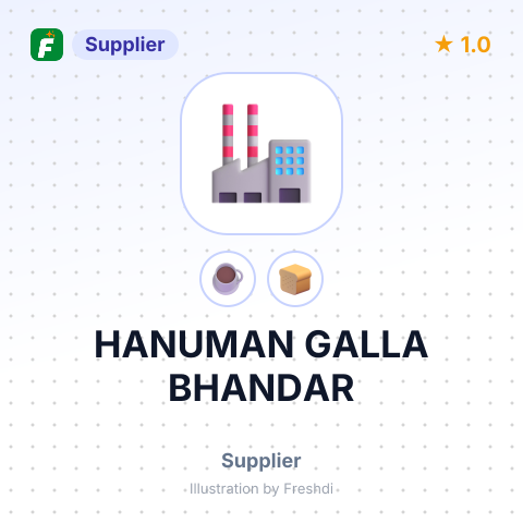 HANUMAN GALLA BHANDAR – summary card, no photo uploaded yet
