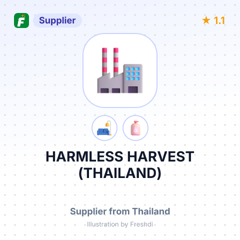HARMLESS HARVEST (THAILAND) – summary card, no photo uploaded yet