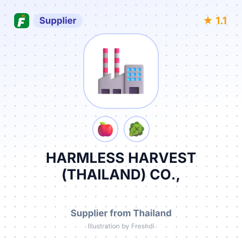 HARMLESS HARVEST (THAILAND) CO., – summary card, no photo uploaded yet