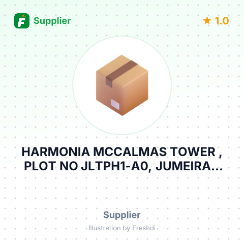 HARMONIA MCCALMAS TOWER , PLOT NO JLTPH1-A0, JUMEIRAH LAKESTOWERS DUBAI UNITED ARAB EMIRATESP.O.BOX – summary card, no photo uploaded yet