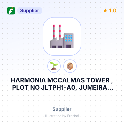 HARMONIA MCCALMAS TOWER , PLOT NO JLTPH1-A0, JUMEIRAH LAKESTOWERSDUBAI UNITED ARAB EMIRATESP.O.BOX – summary card, no photo uploaded yet