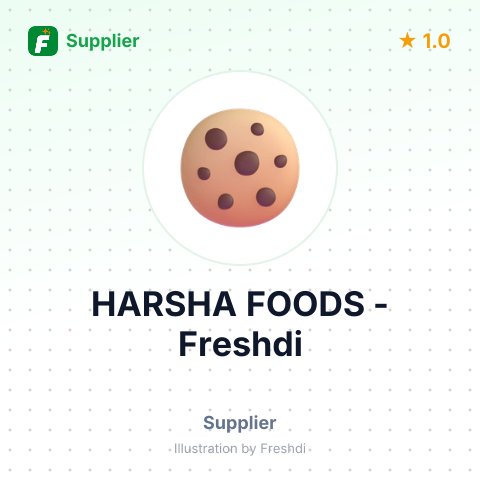 HARSHA FOODS – summary card, no photo uploaded yet