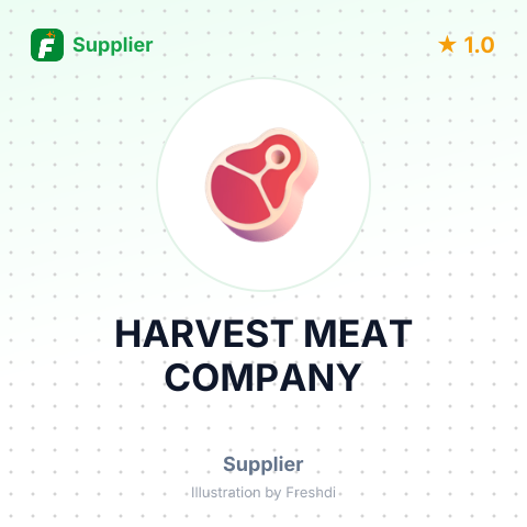 HARVEST MEAT COMPANY – summary card, no photo uploaded yet