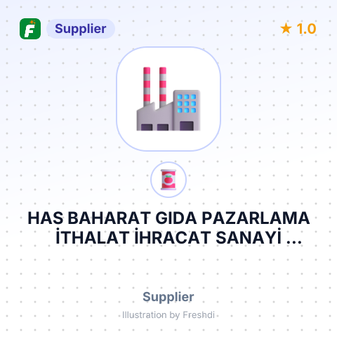 HAS BAHARAT GIDA PAZARLAMA İTHALAT İHRACAT SANAYİ TİCARET LİMİTED ŞİRKETİ – summary card, no photo uploaded yet