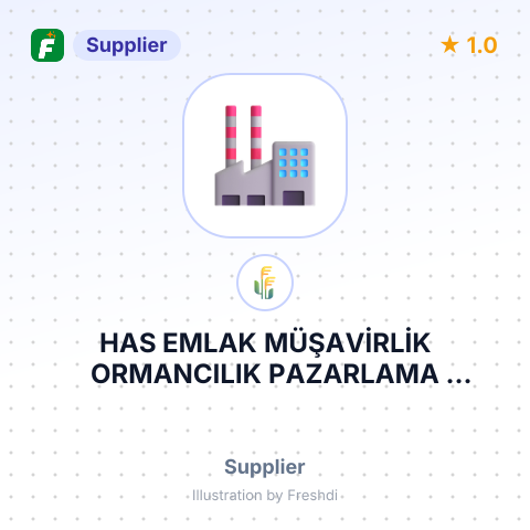 HAS EMLAK MÜŞAVİRLİK ORMANCILIK PAZARLAMA KOMİSYONCULUK SANAYİ VE TİCARET LİMİTED ŞİRKETİ – summary card, no photo uploaded yet