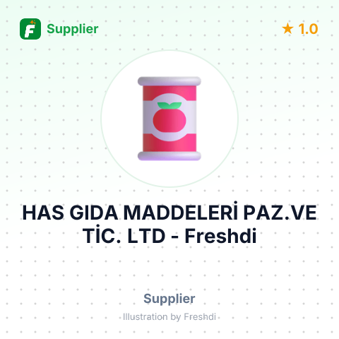 HAS GIDA MADDELERİ PAZ.VE TİC. LTD – summary card, no photo uploaded yet