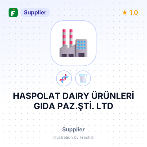 HASPOLAT DAIRY ÜRÜNLERİ GIDA PAZ.ŞTİ. LTD – summary card, no photo uploaded yet